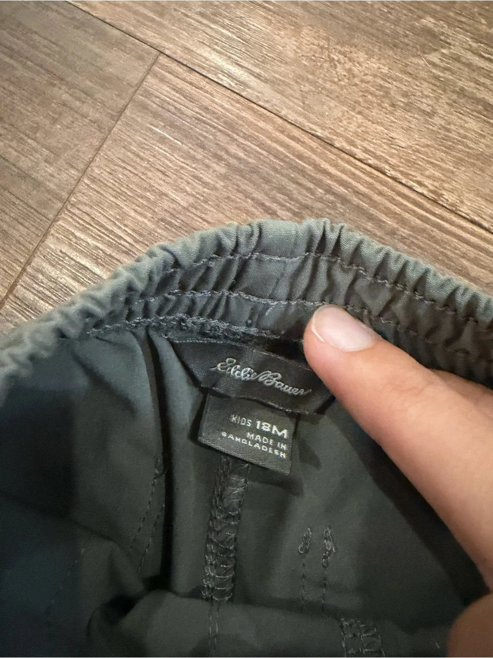 Eddie Bauer Olive Green Kids Jogger Sweatpants with Drawstring